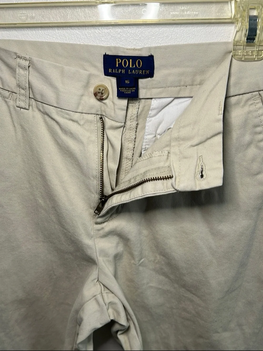 Polo by Ralph Lauren boys sz 16 Khaki Cotton Chino Pants